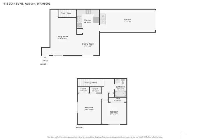 Unit C Floor Plan Combined Up/Down