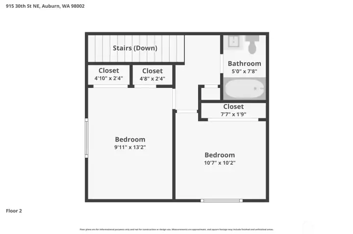 Unit C Upstairs Layout