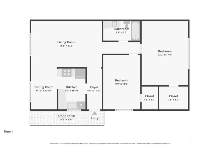 Unit D - One Level Layout