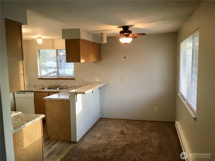 Sample Unit D Kitchen Eating Space