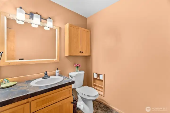 Warm and convenient guest bath Warm and convenient guest bath