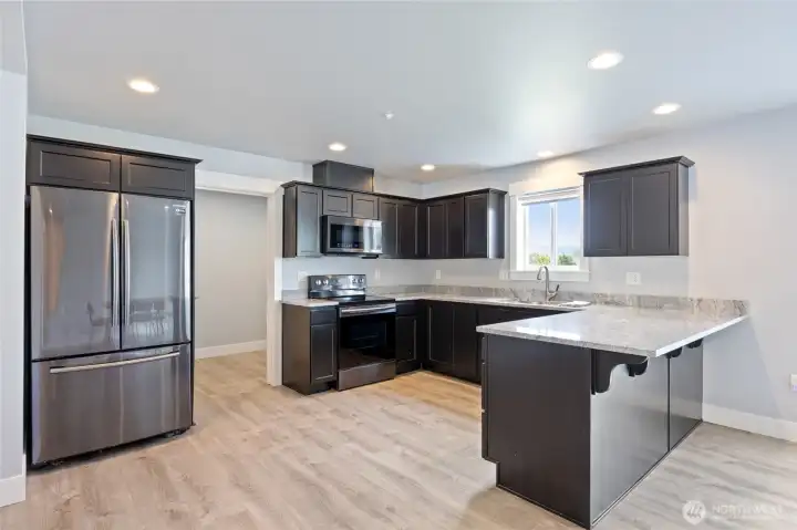 Kitchen with granite counters