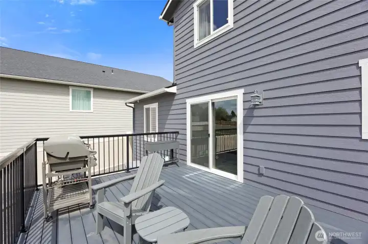 Deck just off dining/kitchen area