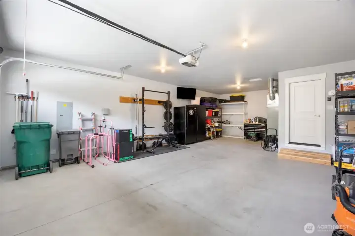 Garage is extra deep on one side