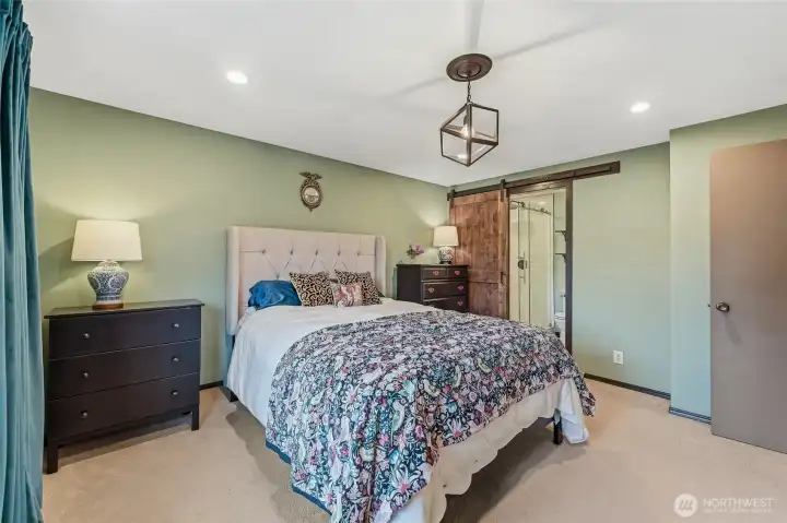 Primary bedroom with attached bath
