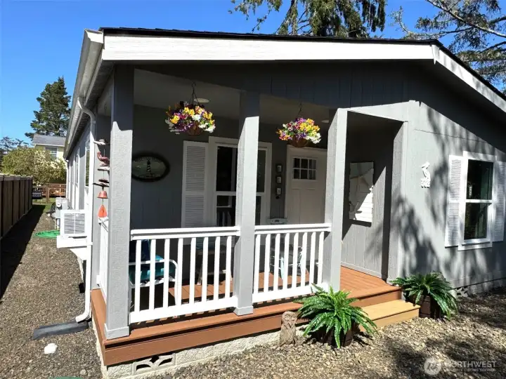 South facing front porch