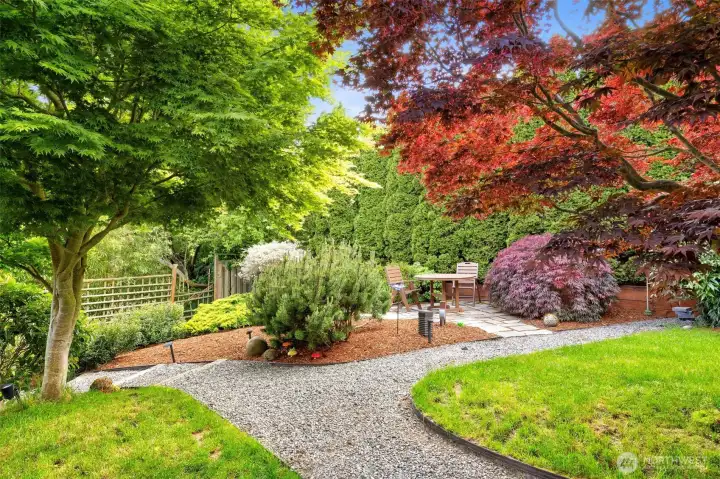 Fenced yard with a touch of grass