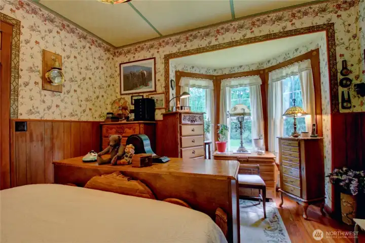Bay window in primary bedroom