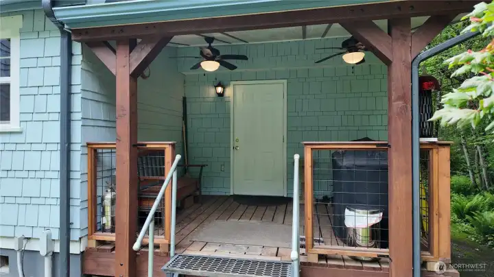 Covered back porch