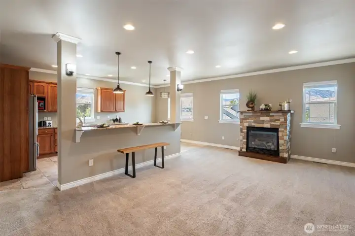 Open Living & Dining