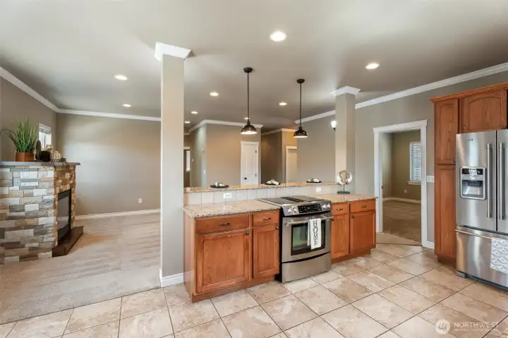 Open Kitchen- primary suite to the right