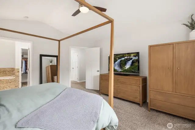 New doors, ceiling fans, lighting package throughout the home, paint and windows too.  The primary will fit all your favorite furnishings.