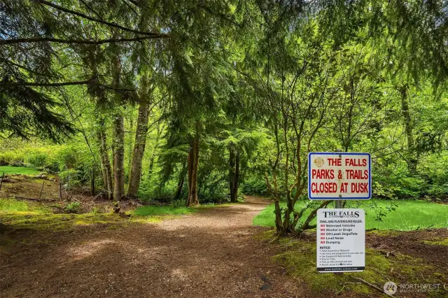 The Falls of Snohomish is designed for community gatherings, weekend fun....w/trails and parks for all!  Truly a special neighborhood and a lifestyle so many love!