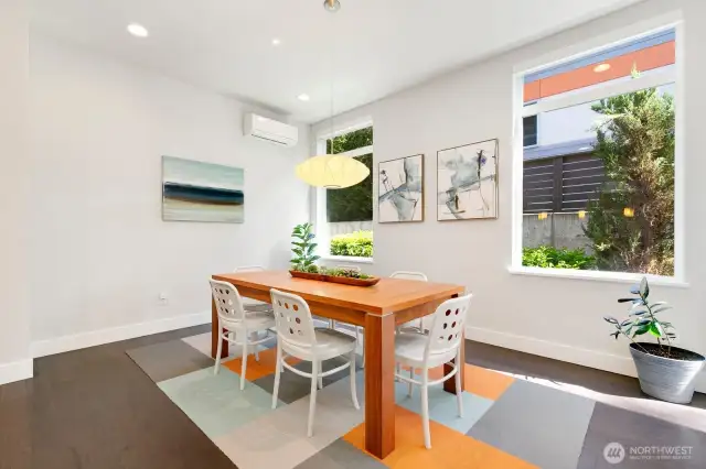 Dining room can accommodate large gatherings