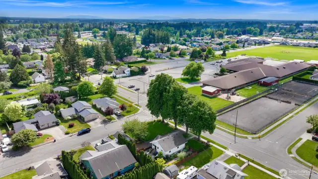 Drone shot facing Southwest