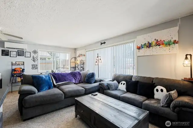 Living Room w/ Ductless Mini Split HVAC