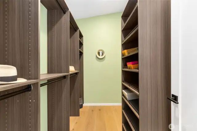 You'll always find what you're looking for. Walk-in closet to accommodate casual and formal wear!