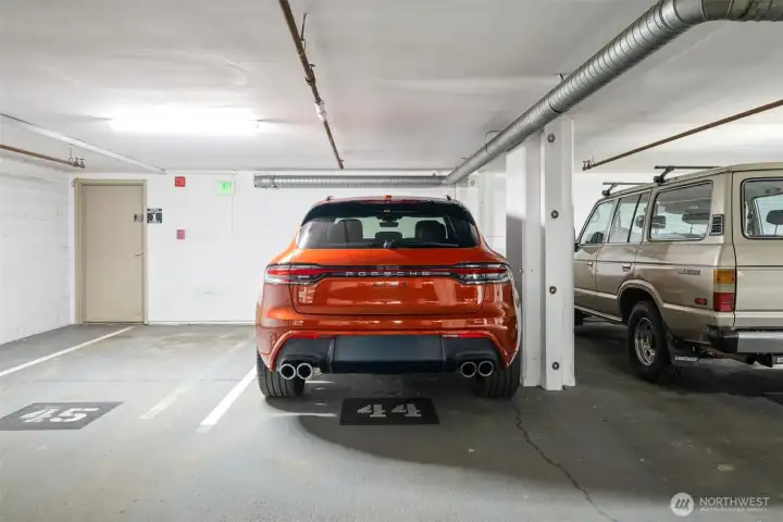 Secure parking on ground level