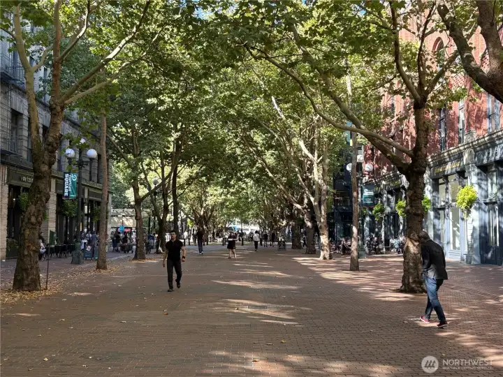 Occidental Square, just around the corner has wonderful coffee, art galleries and restaurants to enjoy!