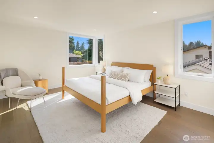 Spacious primary bedroom