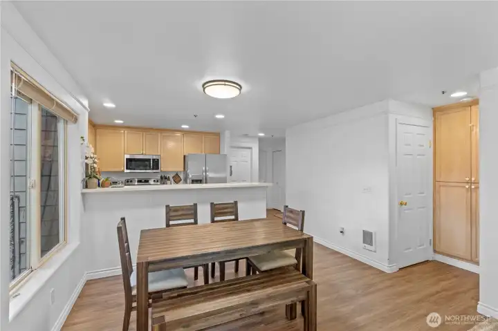 Spacious dining area