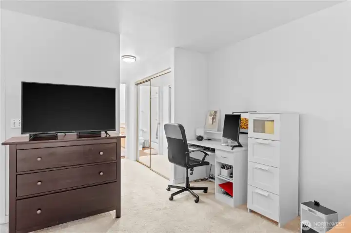 Very gracious primary bedroom in size!