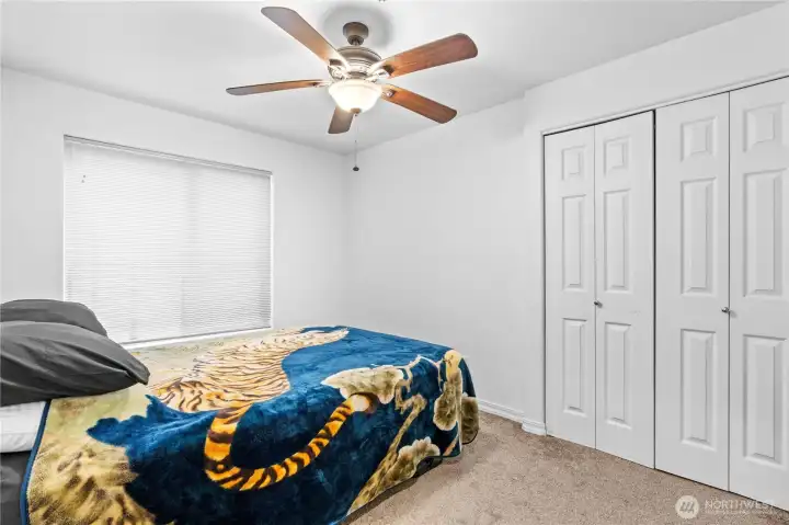 The second bedroom could easily double as a home office