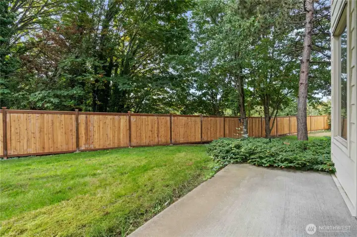 Nicely treed grass area