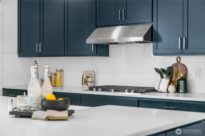 Gourmet kitchen with refined finishes