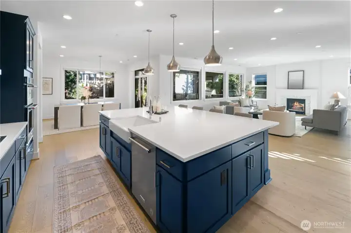 Elegant, open-concept culinary hub