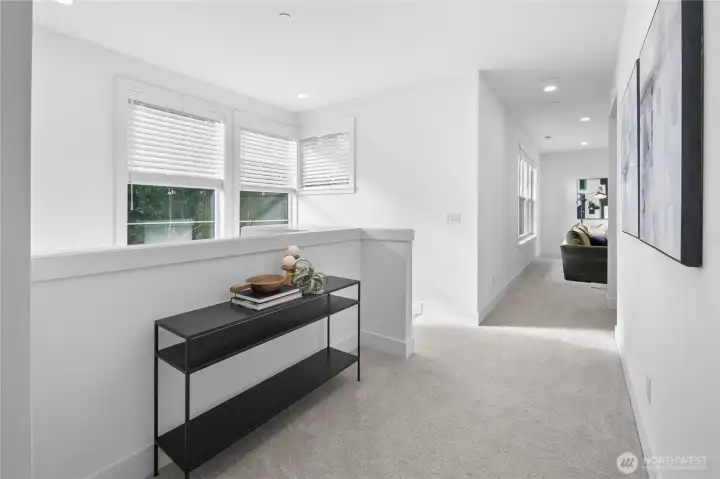 Sun-soaked upper landing