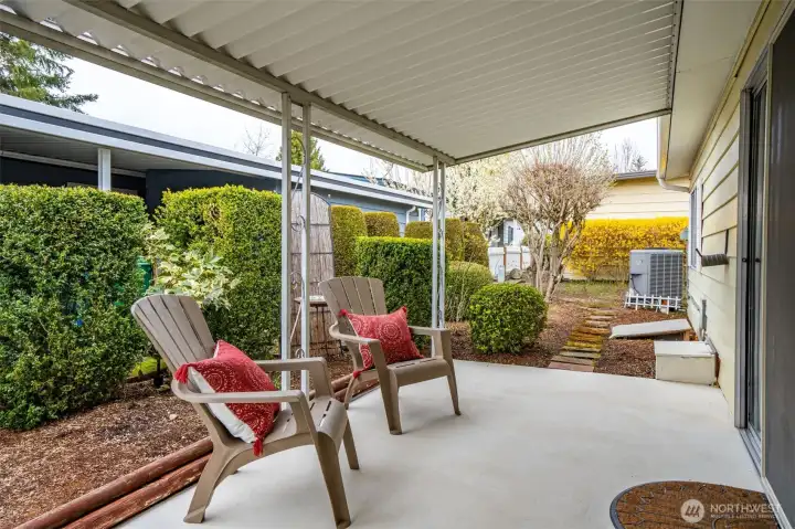 Enjoy this beautiful covered patio located off the family room!