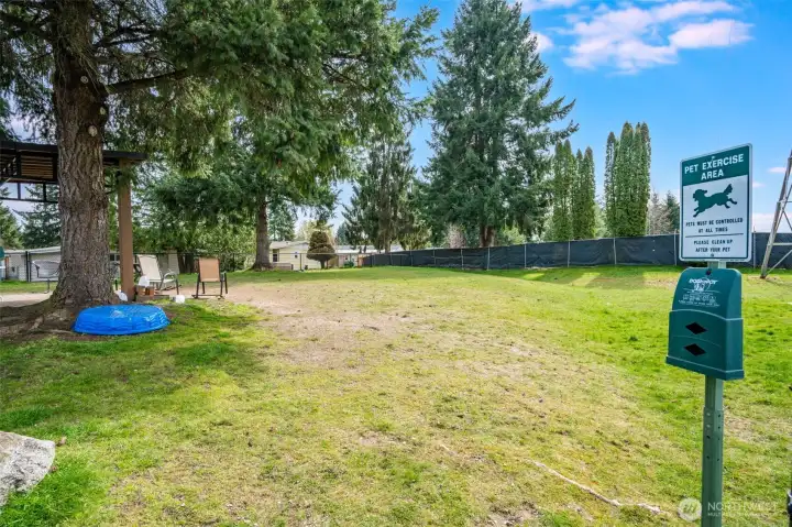 Bring your four-footed family member to enjoy the dog park!