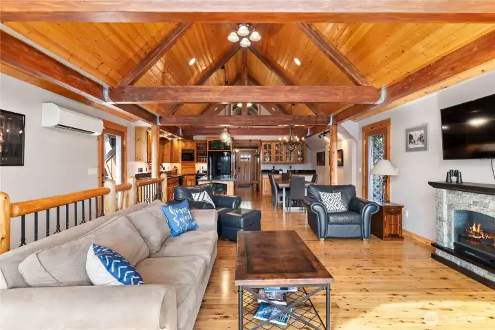 View from Living room into kitchen