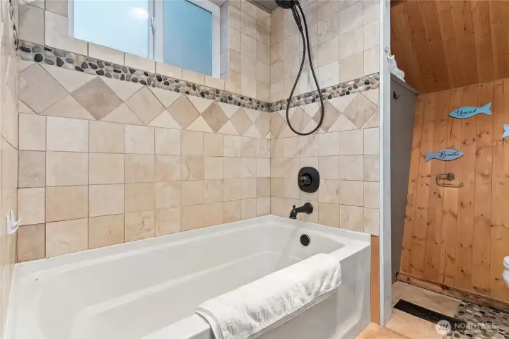 Upstairs bathtub