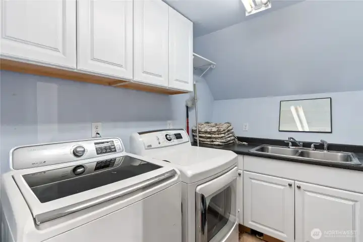 Laundry room with utility sink on main level