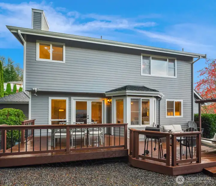 Rear Exterior with Multi-level Deck