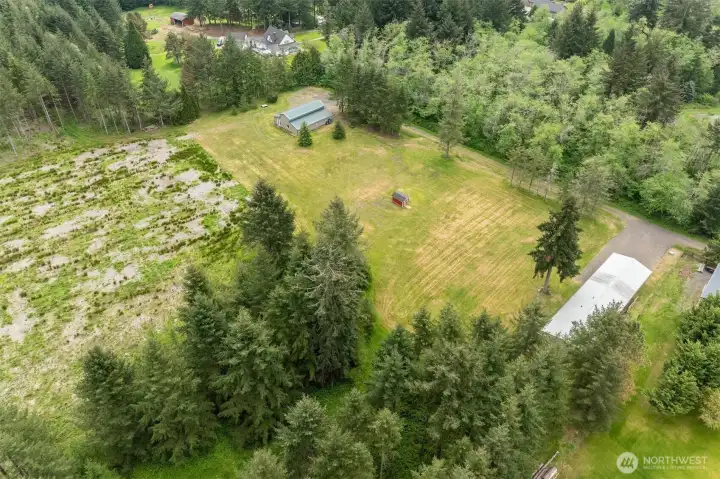 Aerial View of Existing Home Site