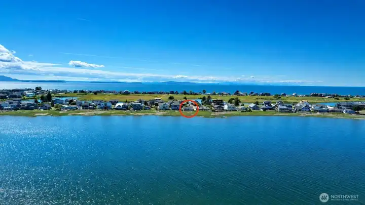 View from across Lummi Bay, looking towards Saltspring Dr