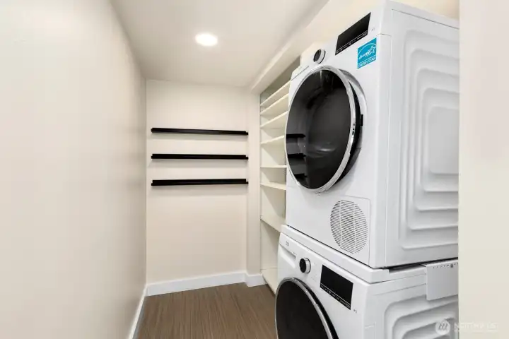 Walk-in pantry and laundry refinished and ready for you.