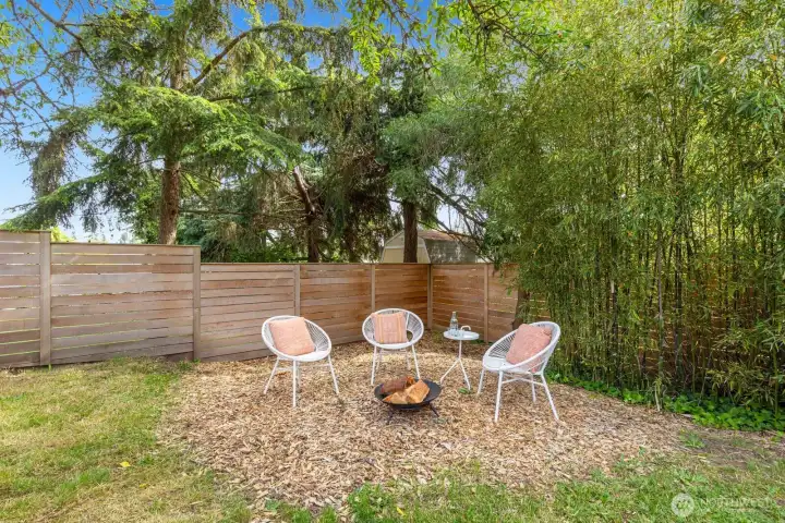 Private backyard.