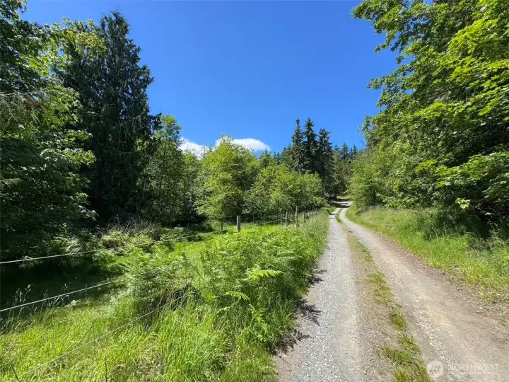 road on north side of property