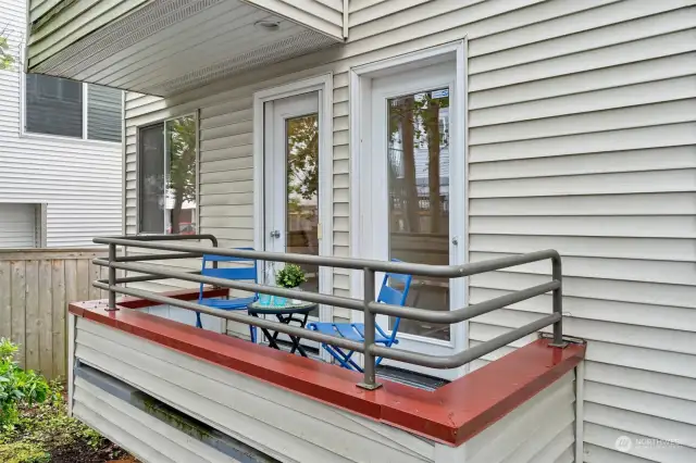 Balcony with partial covering with access from Bedroom & Living Area.