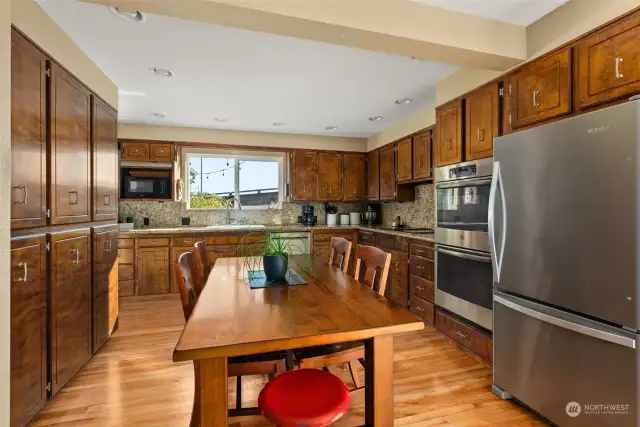 Spacious kitchen with many upgrades and tons of storage