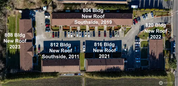 Updated roofs with GAF warranty