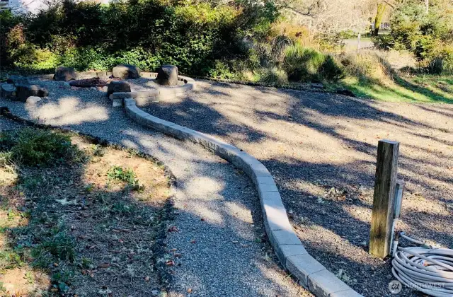 Pathway leading to fire pit