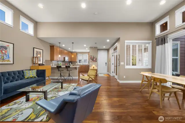 This very open and flowing floor plan is airy and light filled.