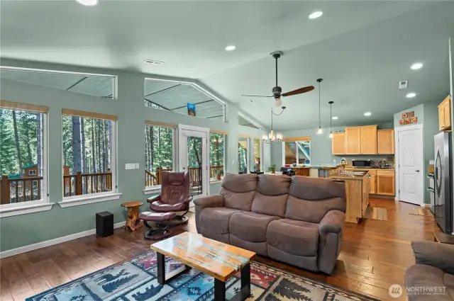 GORGEOUS Chalet Style windows and vaulted ceiling!