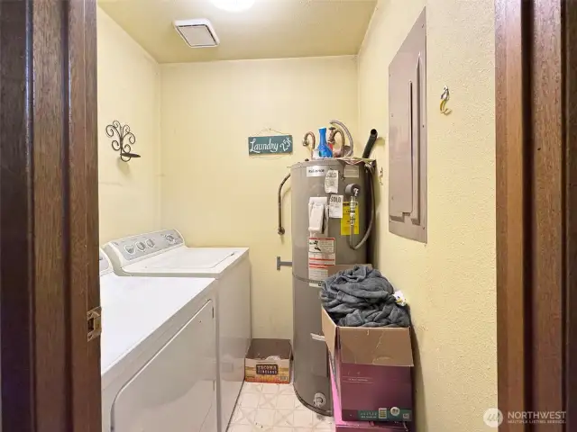 Utility room, appliance and hot water tank almost new.