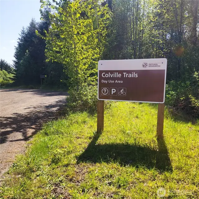 Parking lot across the road at trail head.